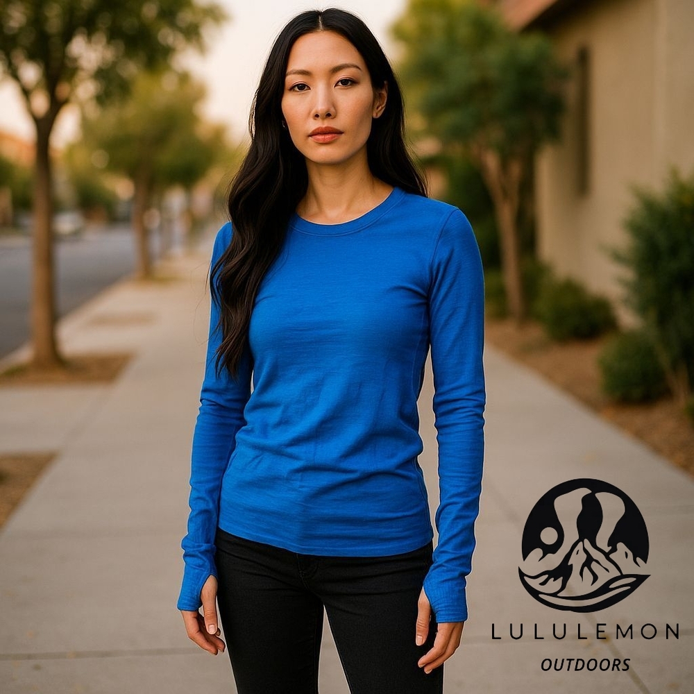 lululemon athletica Women's Blue Long Sleeve Top